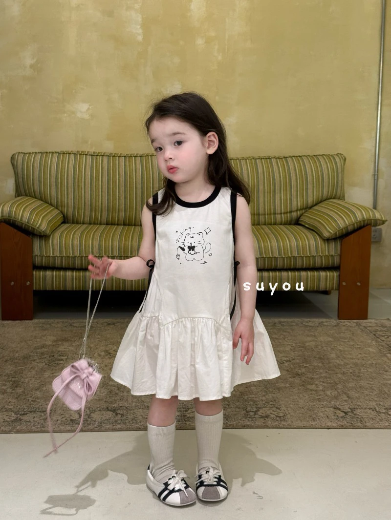 苏右夏季服装女童连衣裙无袖背心裙