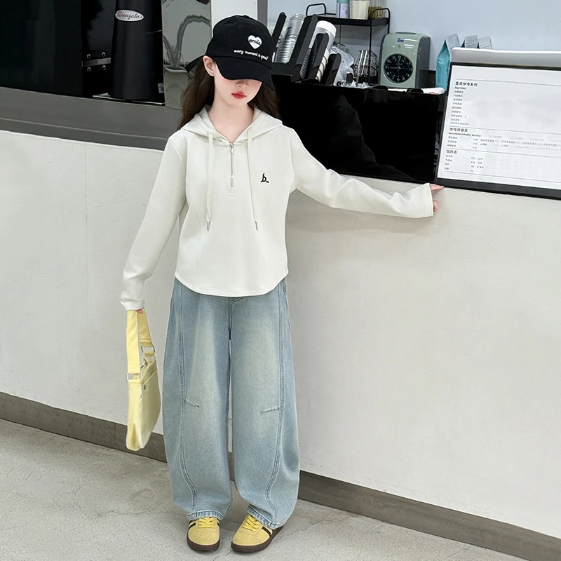 女童春装套装2025新款儿童洋气韩版卫衣女孩大童春秋季运动两件套