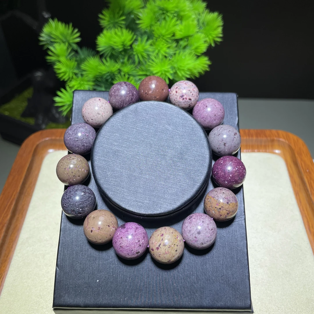 【志远优选】精选高货时尚皇家紫多色幻彩圆珠单圈手串