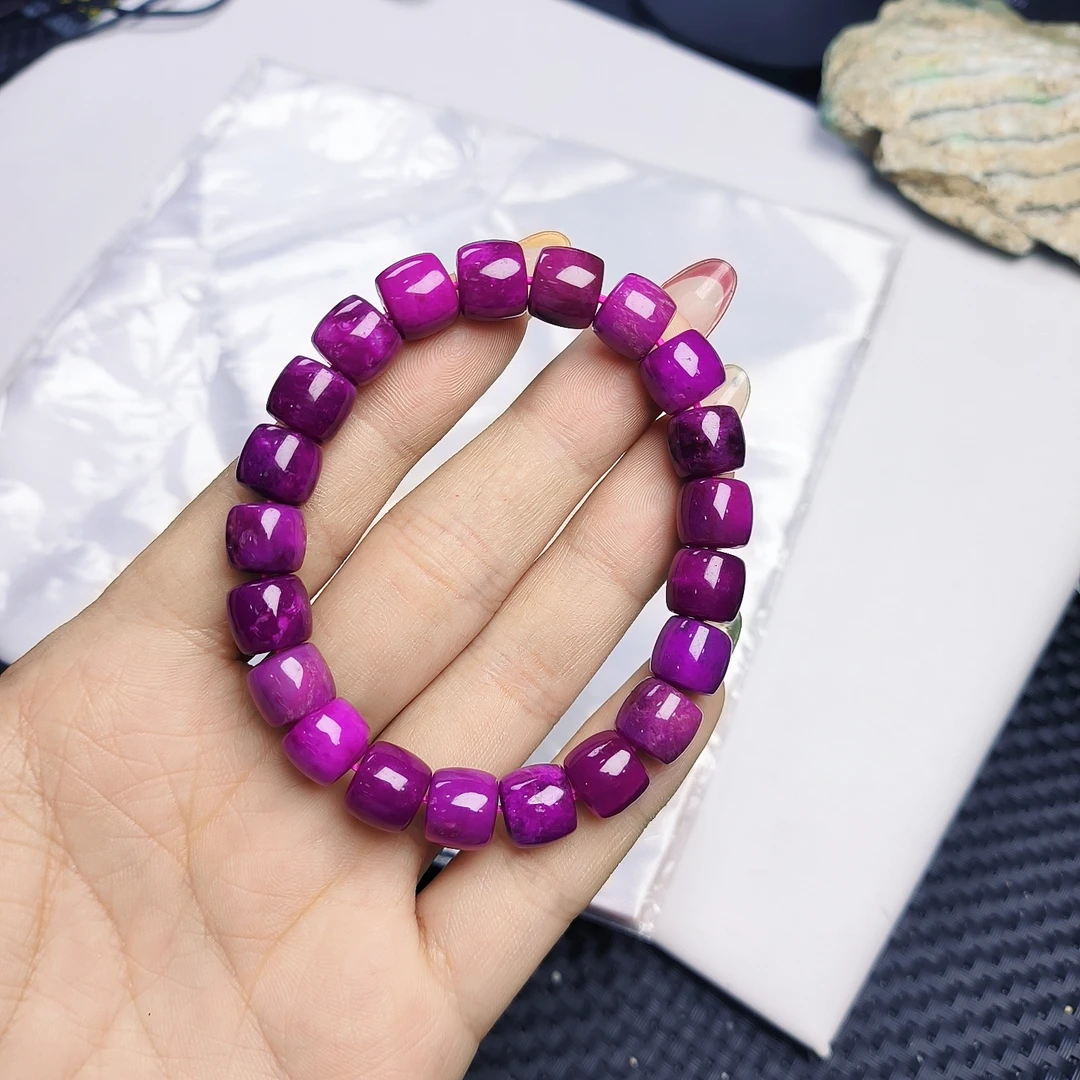 （聚宝严选）A238紫红料老型桶手串10精致精美百搭时尚女人