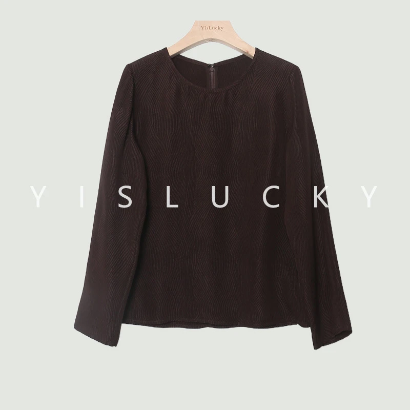 【精致极简风】23姆米桑蚕丝冠乐绉通勤衬衫SG9192