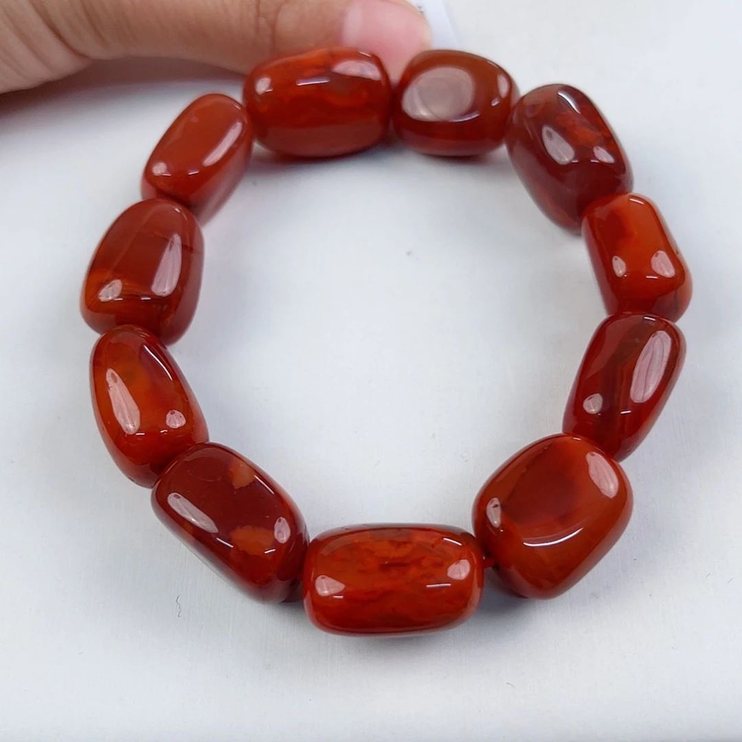 南红玛瑙瓦西随形单圈未镶嵌