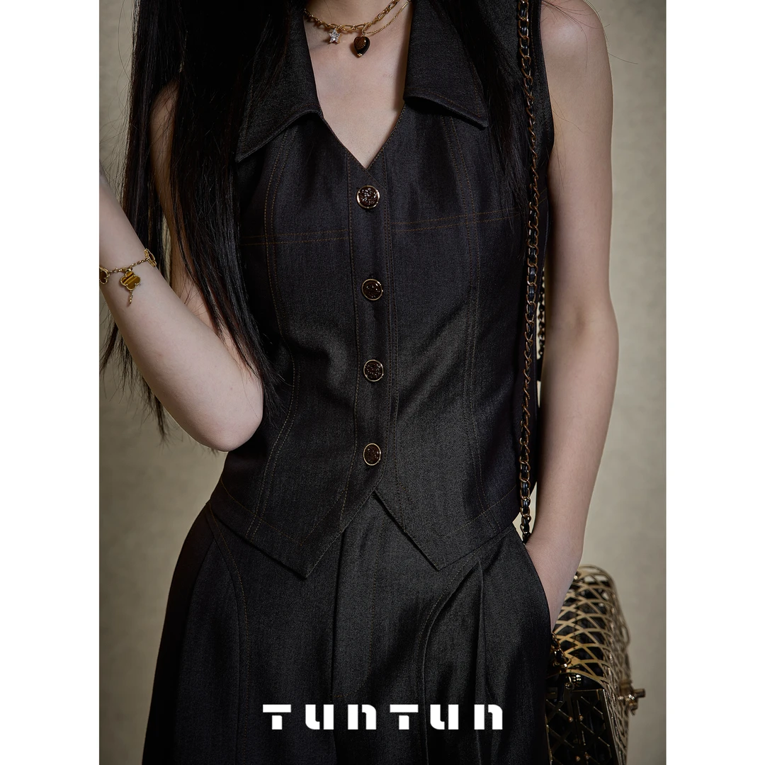 吞吞TUNT【心动的offer】任意组合 V领仿牛仔背心