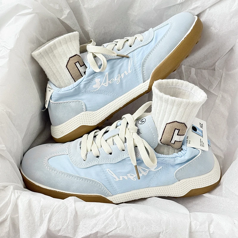 2025新款ins多巴胺情侣款德训鞋百搭夏季网红透气运动阿甘鞋女鞋