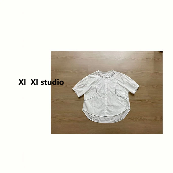 【汐汐女装】夏季小个子定制明线设计感百搭气质衬衫 Y25155