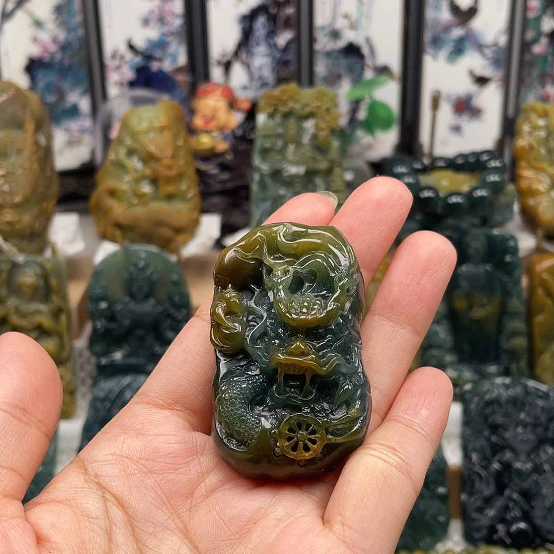 颈饰未镶嵌翡翠天然翡翠a货龙