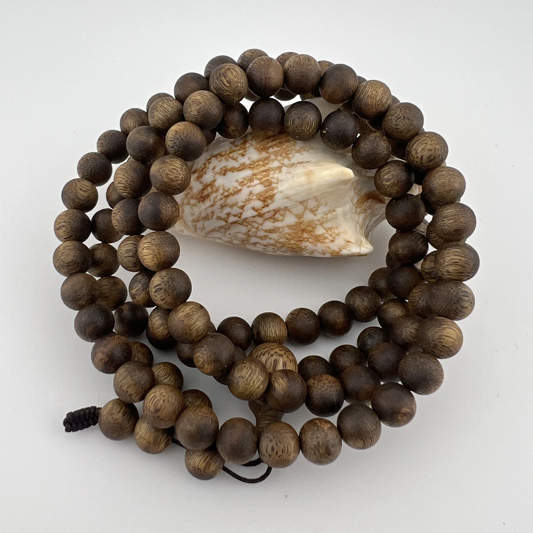 YH-102400沉香精品高货金沙叶满结油算盘珠08多圈约25g