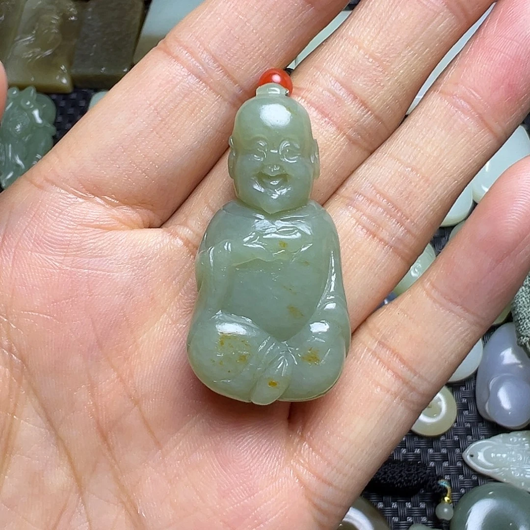 和田玉未镶嵌吊坠(不含链)卡42