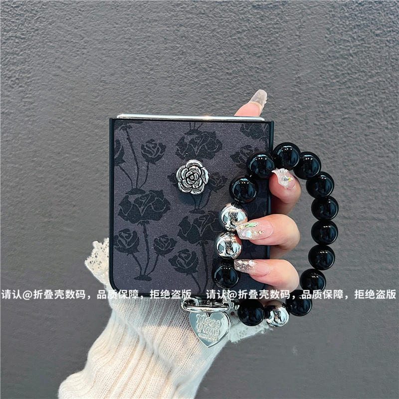 （华为novaflip系列)金属折叠皮纹适用华为novaflip手机壳防摔爆款