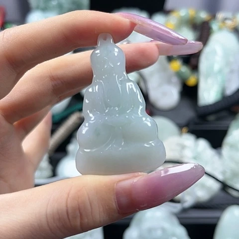 【闪购商品】翡翠未镶嵌颈饰太上老君