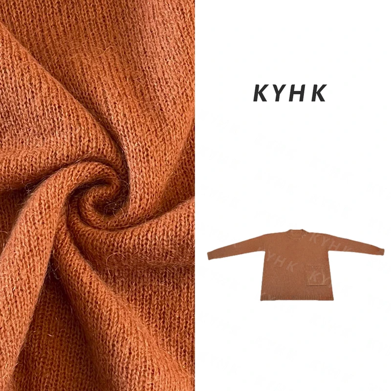 KYHKKYHK复古休闲圆领慵懒感口袋套头毛衣241238