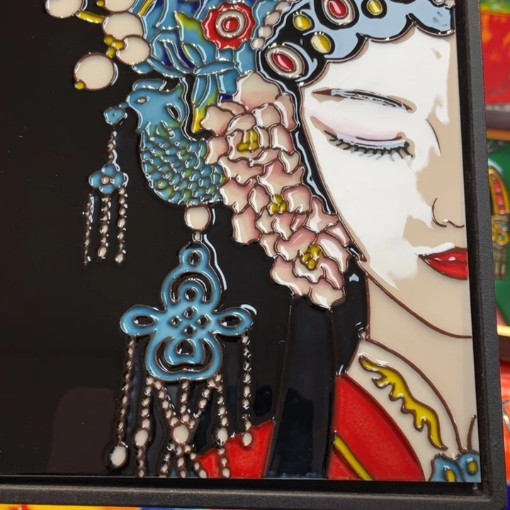 陶瓷飞**5非遗手工，三彩瓷板画