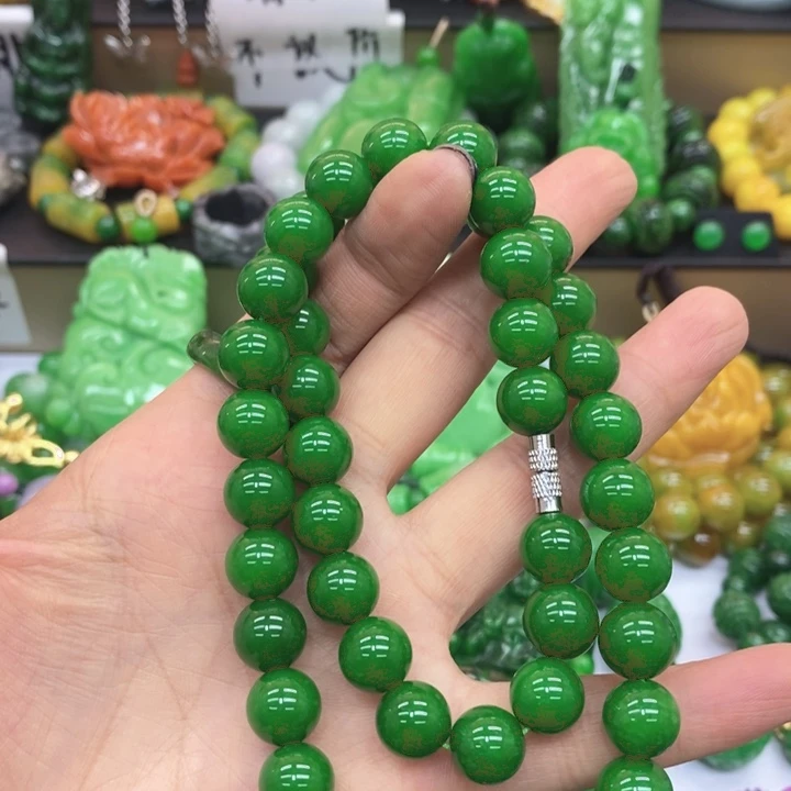 翡翠未镶嵌手链项链12