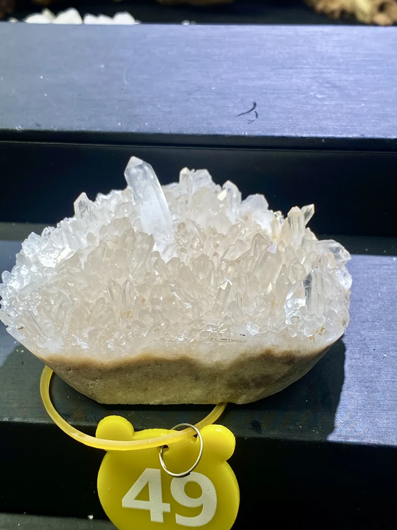 白水晶簇矿标摆件办公室玄关桌面造景创意摆件家装摆件精美