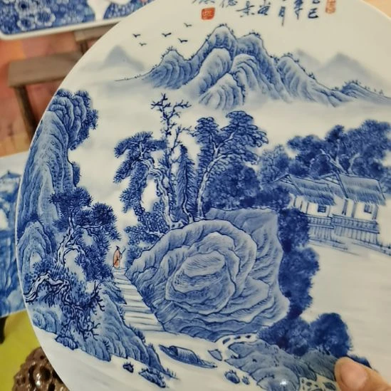张***民景德镇釉下彩手绘釉下彩