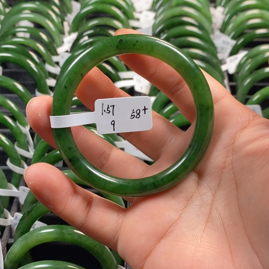 和田玉（碧玉）手镯未镶嵌58