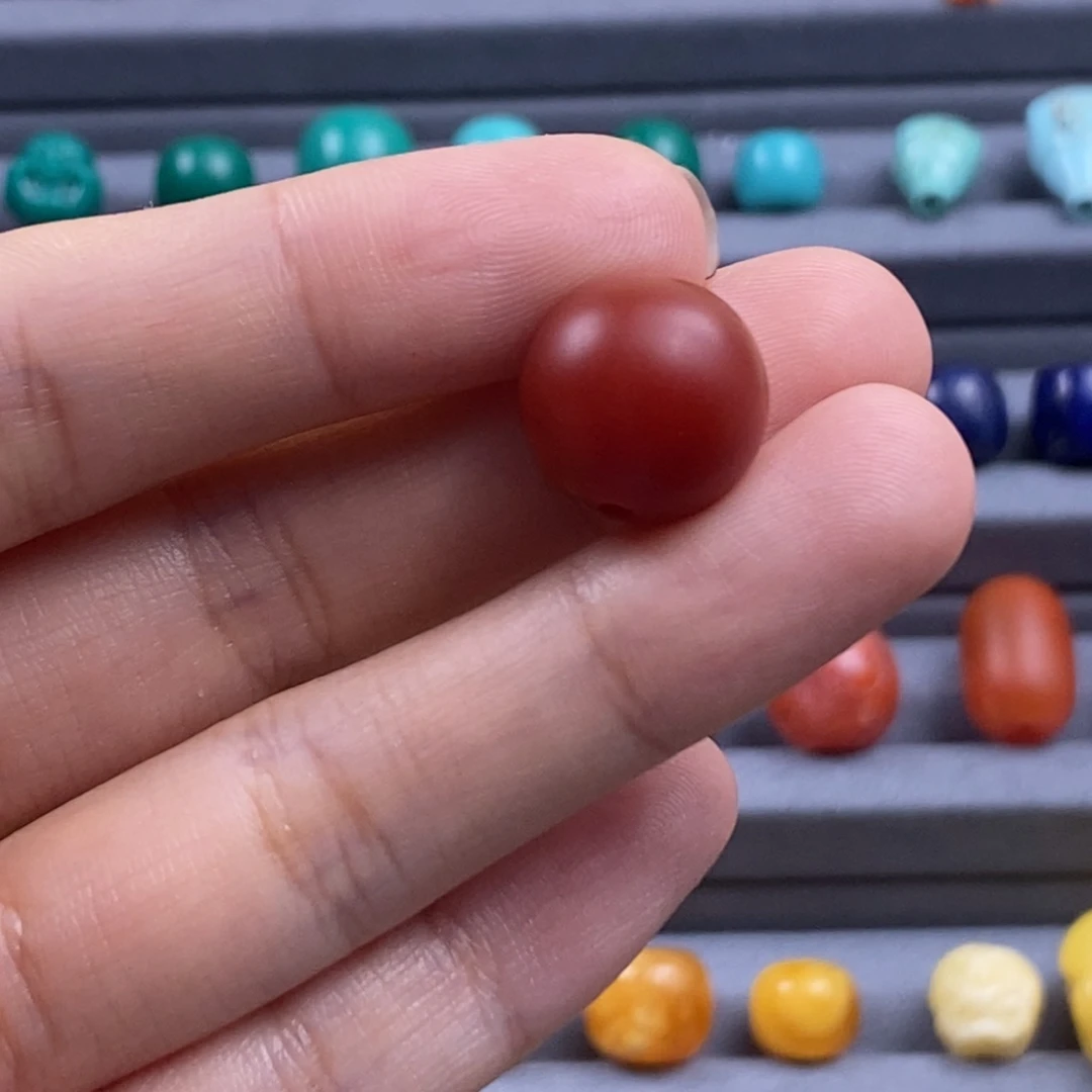 无非金属直播14mm玫瑰红圆珠