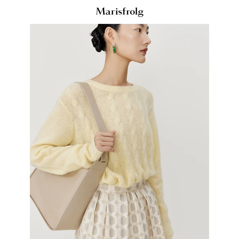 【达人专享】Marisfrolg/玛丝菲尔欧若风通勤保暖毛衣