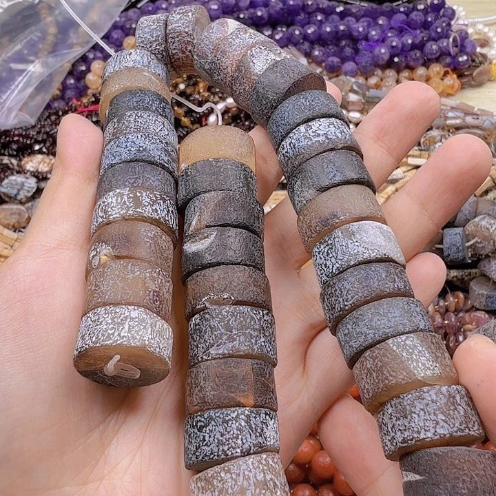 水晶珠宝半成品未镶嵌卡20老玛恼剁珠（3颗）