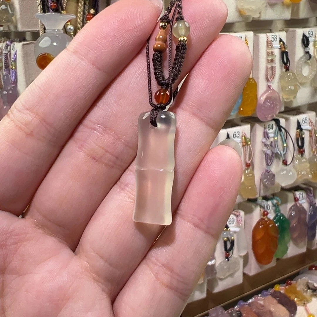 玛瑙/玉髓未镶嵌吊坠(赠链)