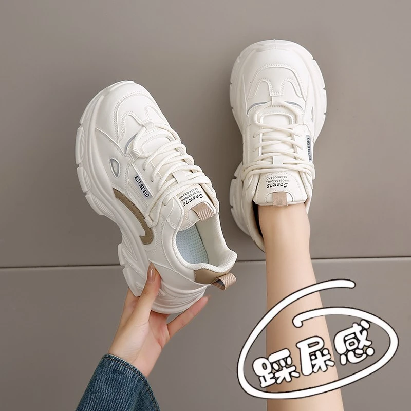 安踏联名TLXT女鞋踩屎感真皮老爹鞋女款2025新款秋季显脚小码34学