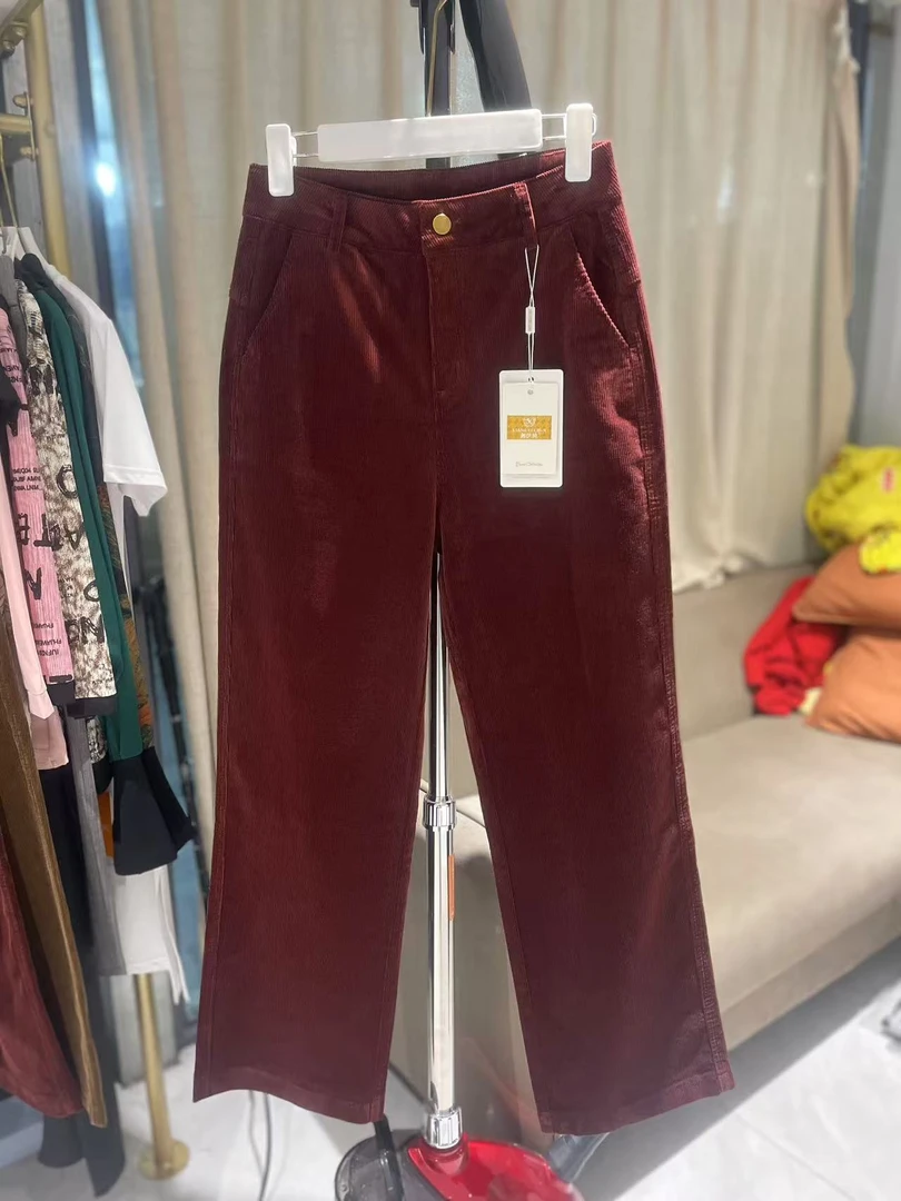 9226#净版直筒休闲裤女高腰时尚宽松显瘦百搭春秋新款