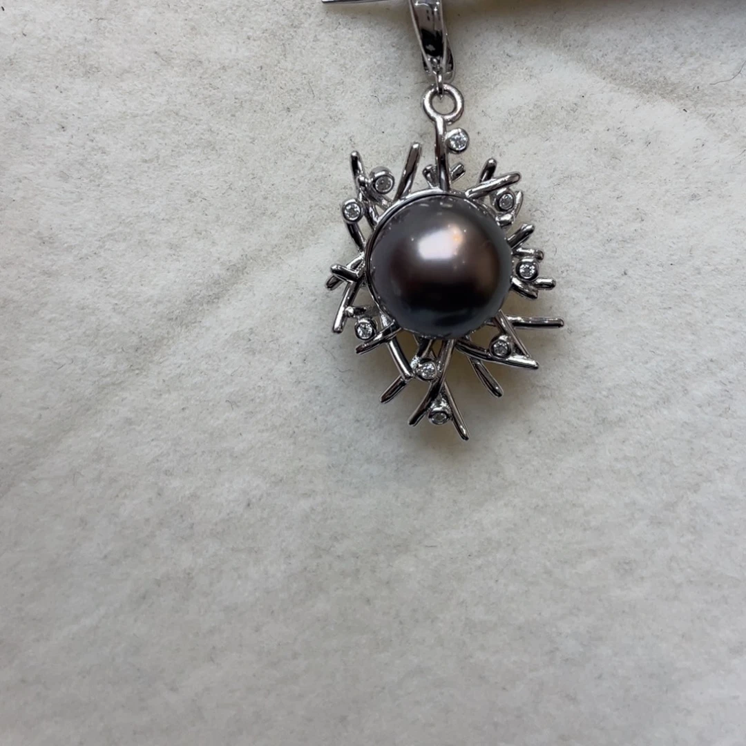 海水珍珠吊坠(不含链)银S925镶嵌