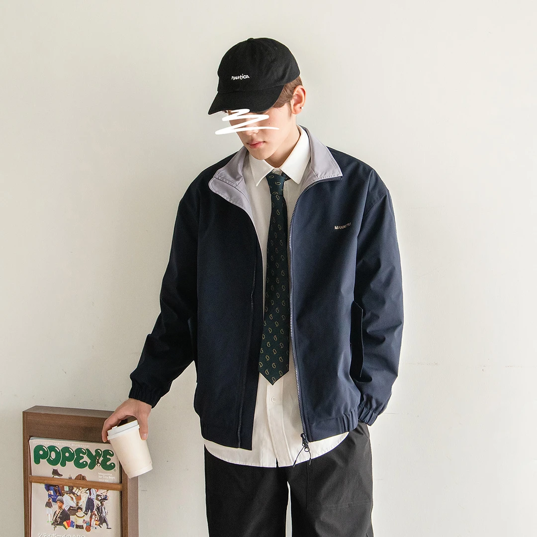 苏打汽水工作室春季新款时尚潮流字母刺绣夹克男女款青春休闲外套