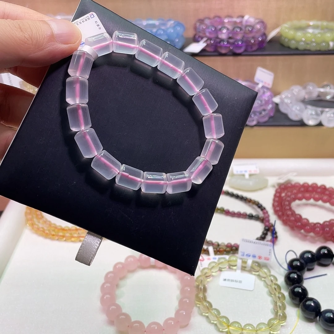 烟晶手链未镶嵌粉晶