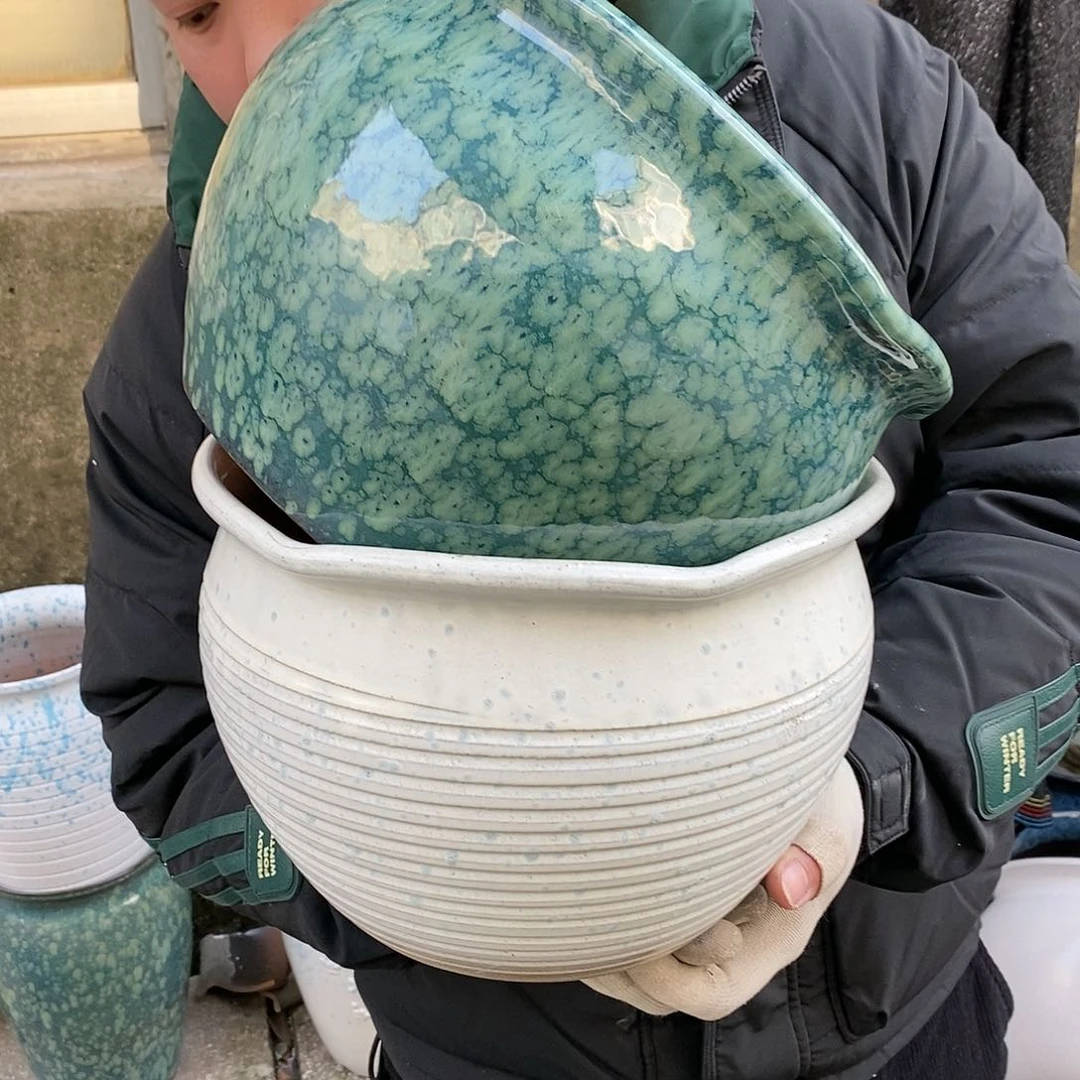 紫砂花盆正品两个