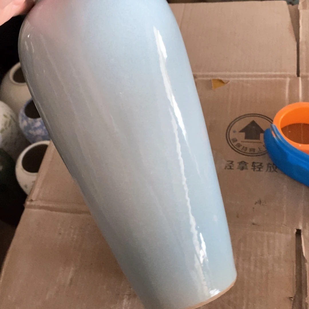 蓝白高33厘米口9厘米