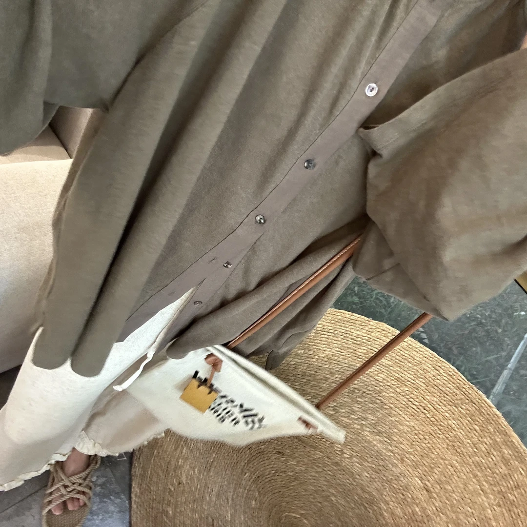 棉麻开衫 慵懒宽松显瘦开衫气质百搭