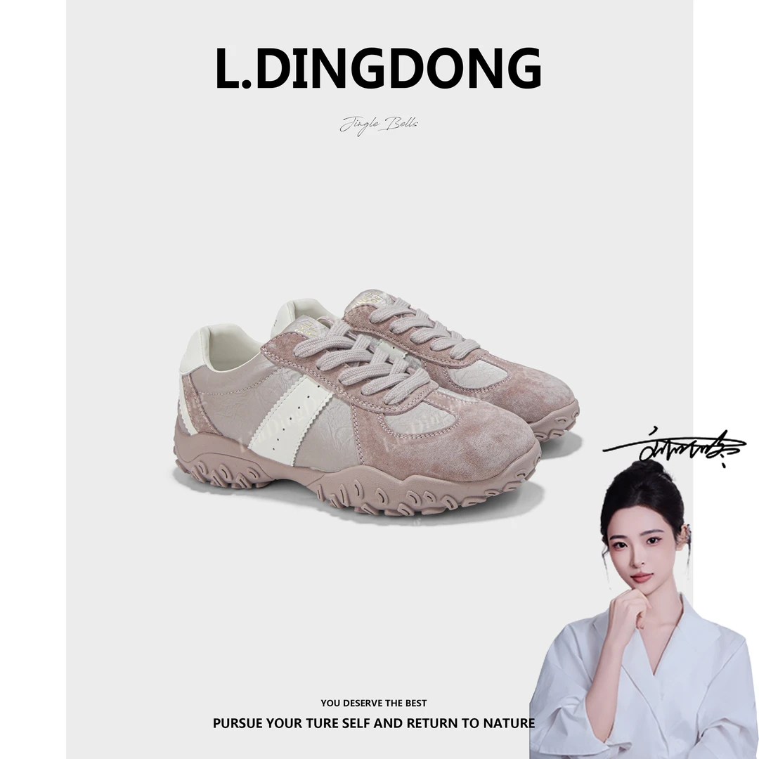 【刘叮咚女鞋】德训鞋女2025秋季新款网红时尚爆款休闲韩系阿甘鞋