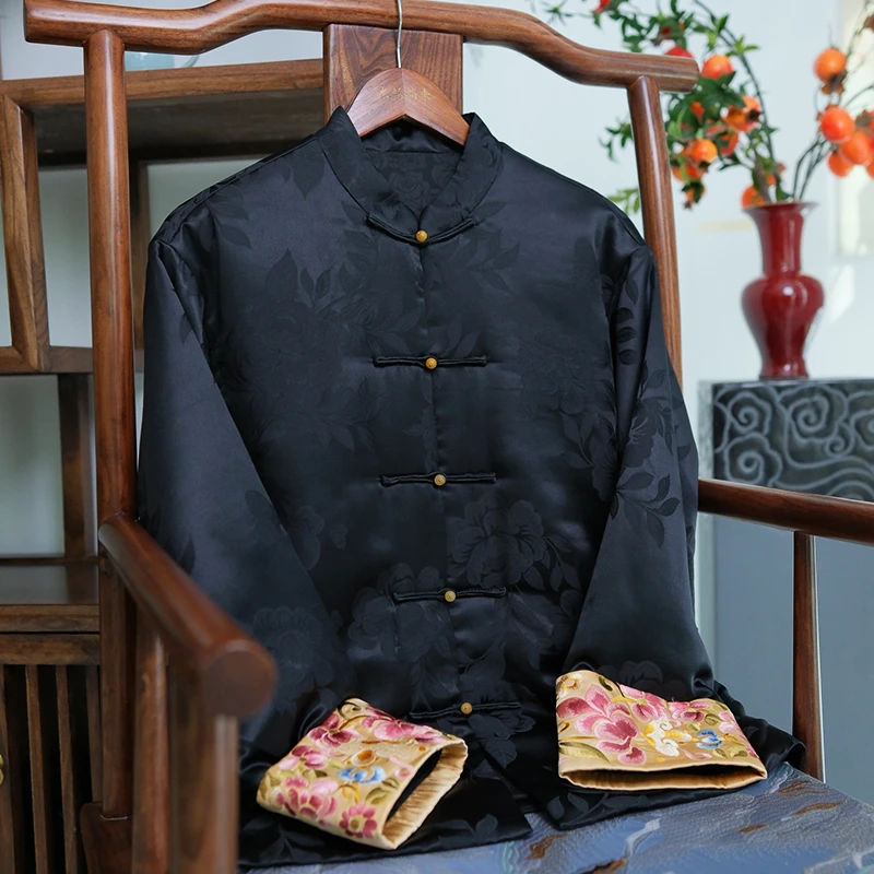 『怀安』新中式桑蚕丝大王缎棉服上衣DFWW6627