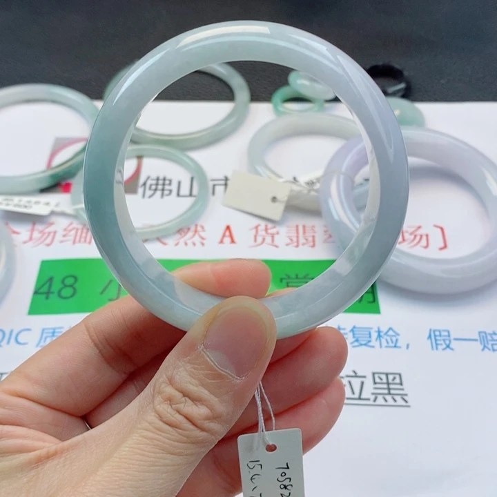 翡翠未镶嵌手镯正圈手镯57-58圈口