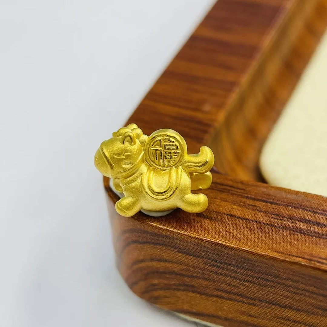 辉通黄金足金999马上有福转运珠DP2699-0750