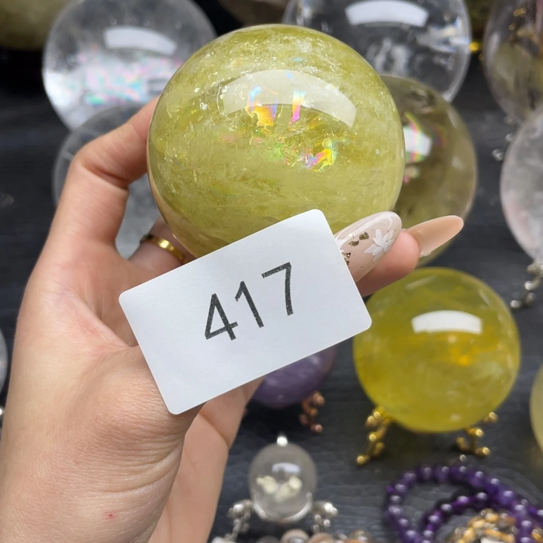 雪***花摆件黄晶未镶嵌417 6.4CM