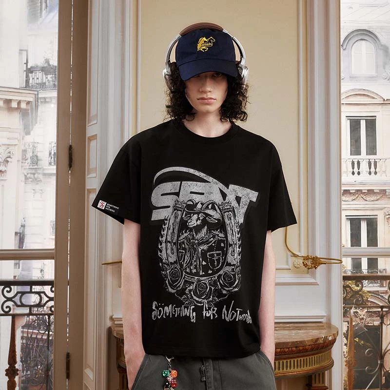 SFNT【7A抗菌凉感】复古山羊牛仔vintage短袖T恤 美式街头潮流