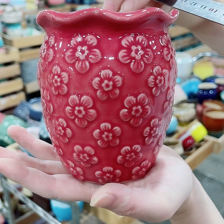 有孔，凑10元包邮陶瓷花盆发货！