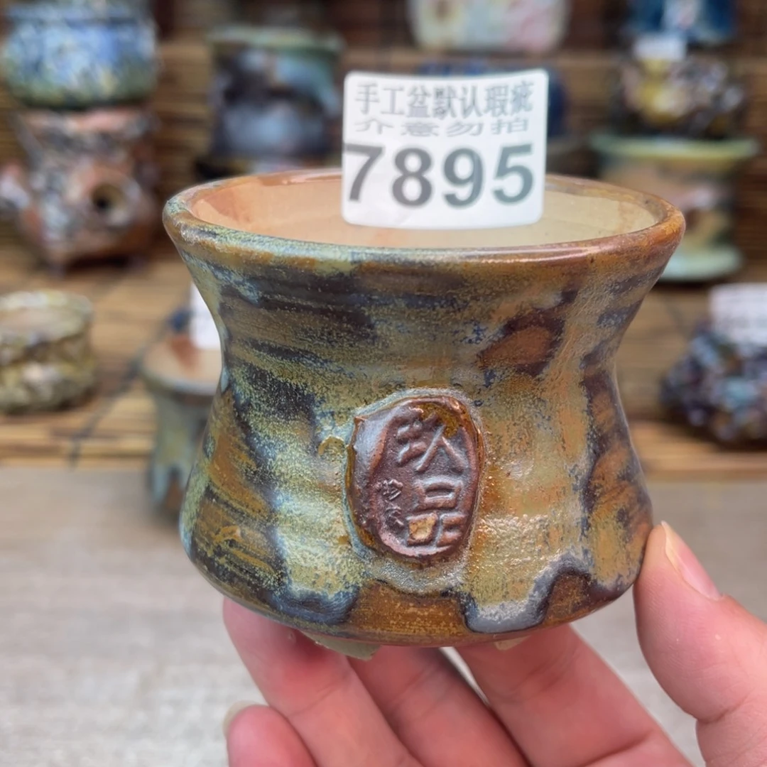 手工花盆默认瑕疵完美者勿拍