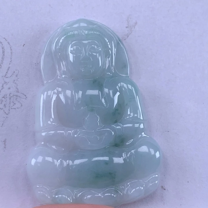 颈饰未镶嵌翡翠玉观音吊坠