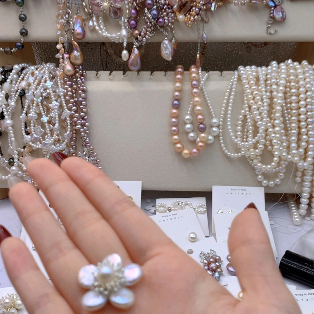 淡水珍珠耳饰银S925镶嵌幼*鬼