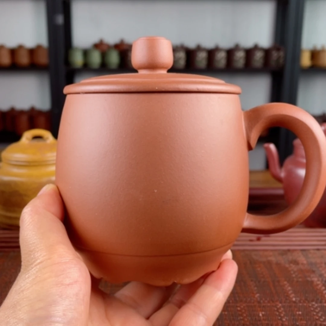 【闪购商品】茶杯紫砂宜兴原矿紫砂盖杯微瑕