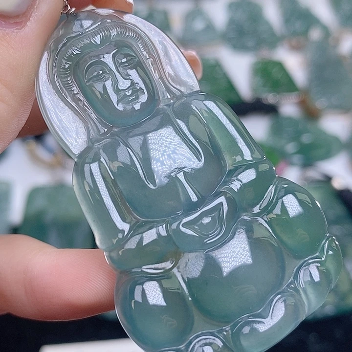 翡翠18K金镶嵌颈饰0000000001111