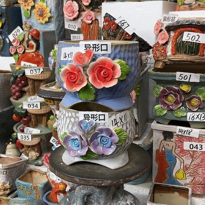 粗陶材质多肉花盆