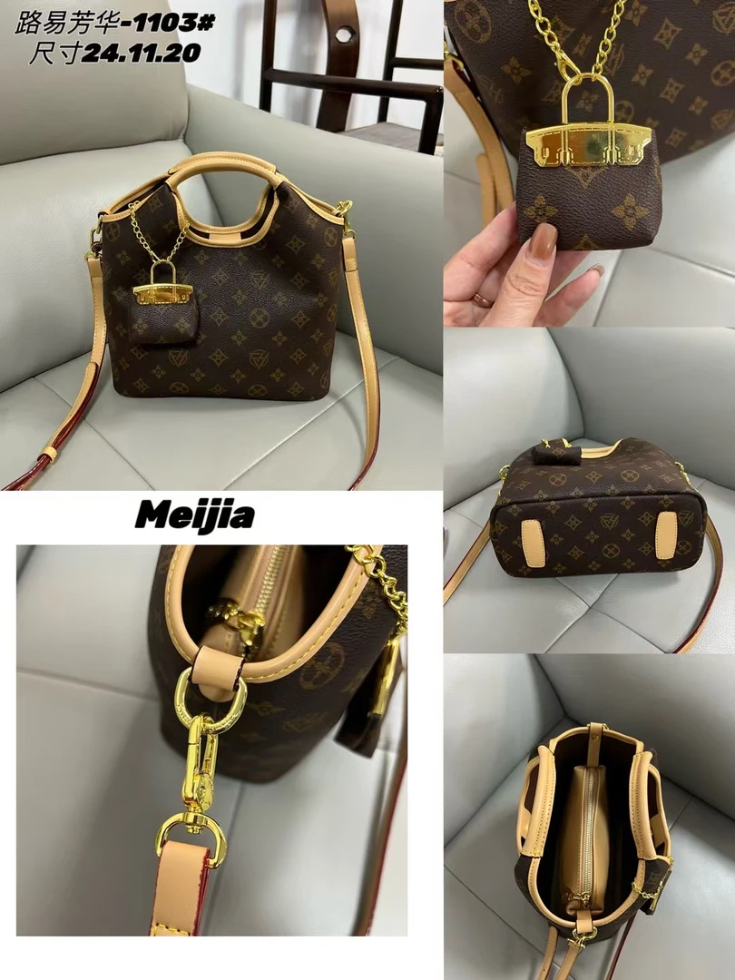 港风单根拉链暗袋轻奢风斜挎包休闲气质潮流女士单肩轻奢水桶包