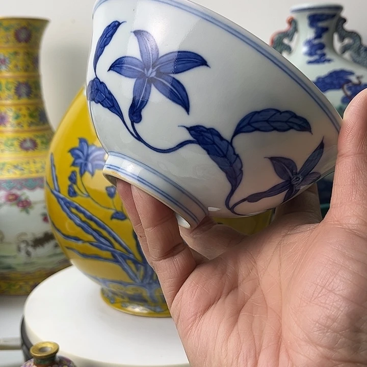 1***6陶摆件青花瓷器 青花碗