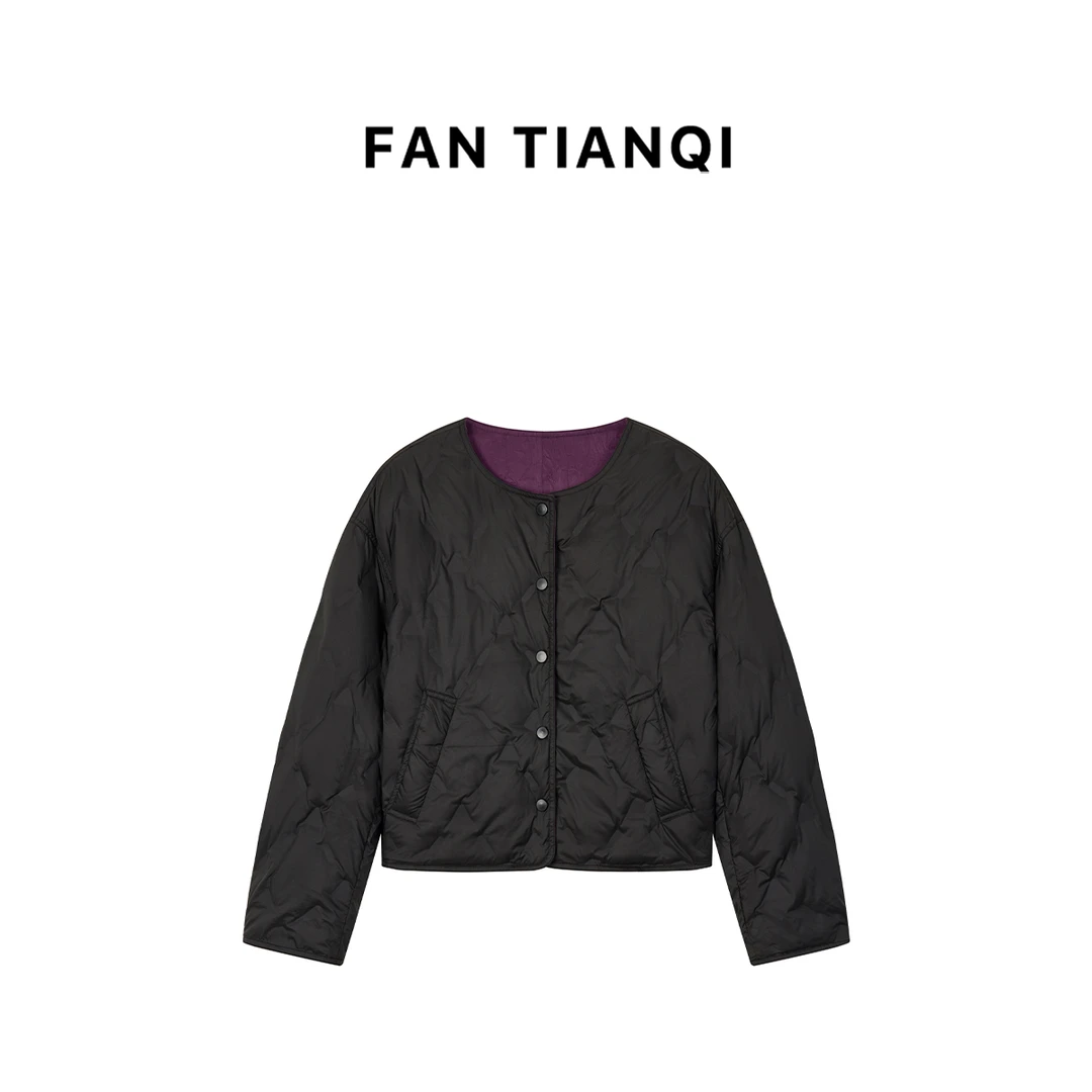 范天奇/FAN TIANQI【腔调】撞色设计轻薄直冲鹅绒服FWOT41115