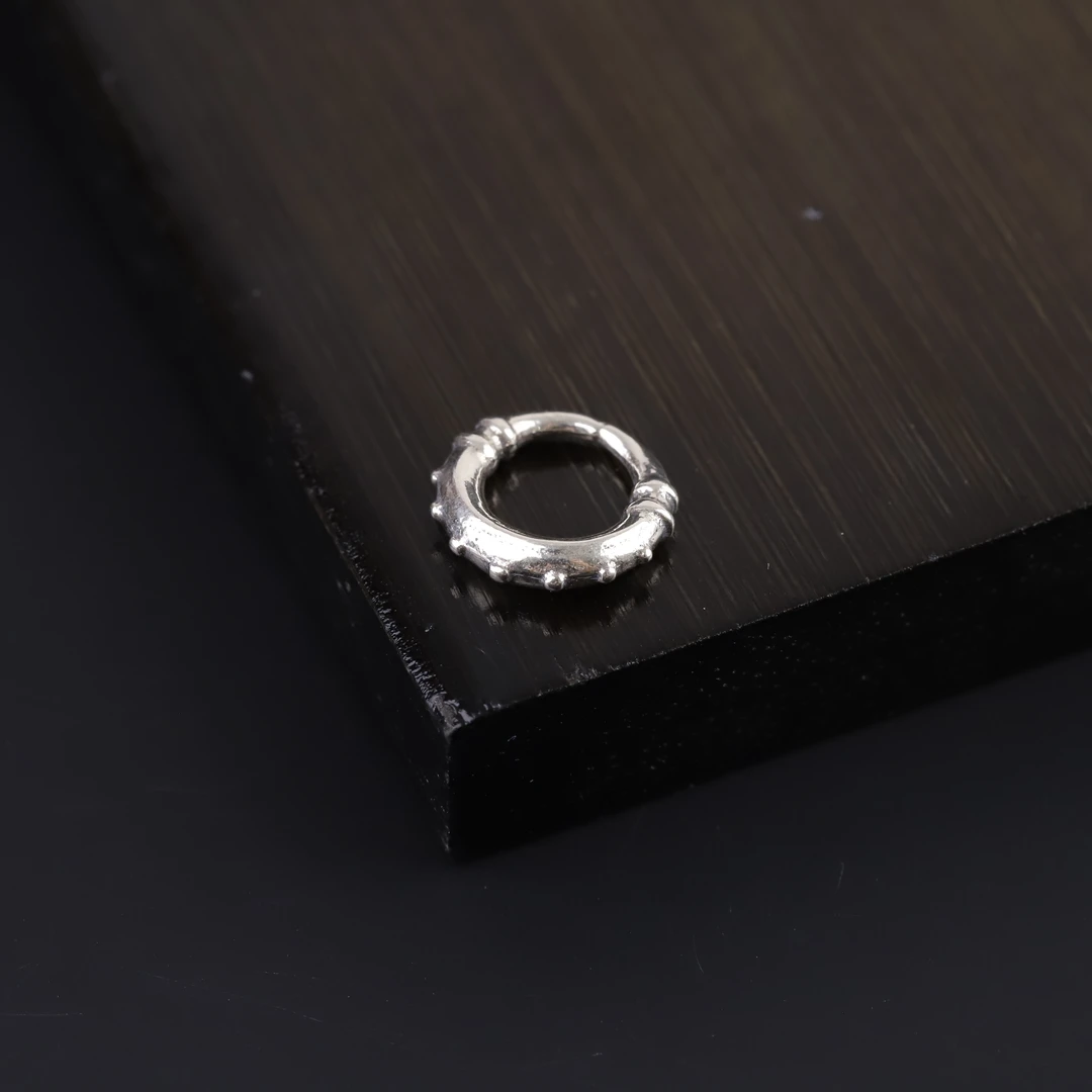 S9235 银咒点卡环文玩配件