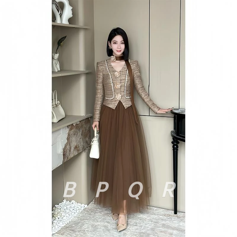 BPQR姐系贵气感小香风套装女装秋新款御姐穿搭高端气质名媛两件套